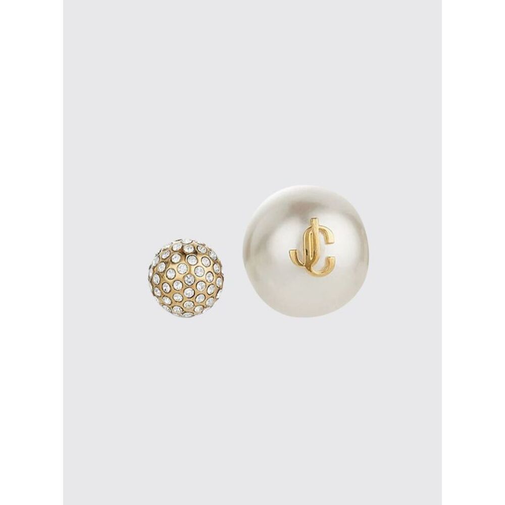 Jimmy Choo Women Jimmy Choo Auri Earrings With Jc Monogram, Pearls, And Crystals